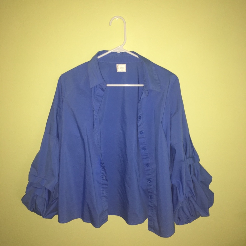 Blue Button-down Blouse